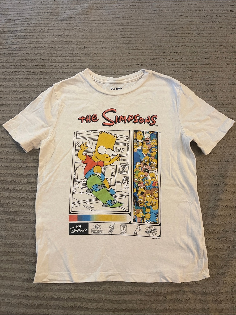 Old Navy Simpsons Bart Skateboard Graphic Tee